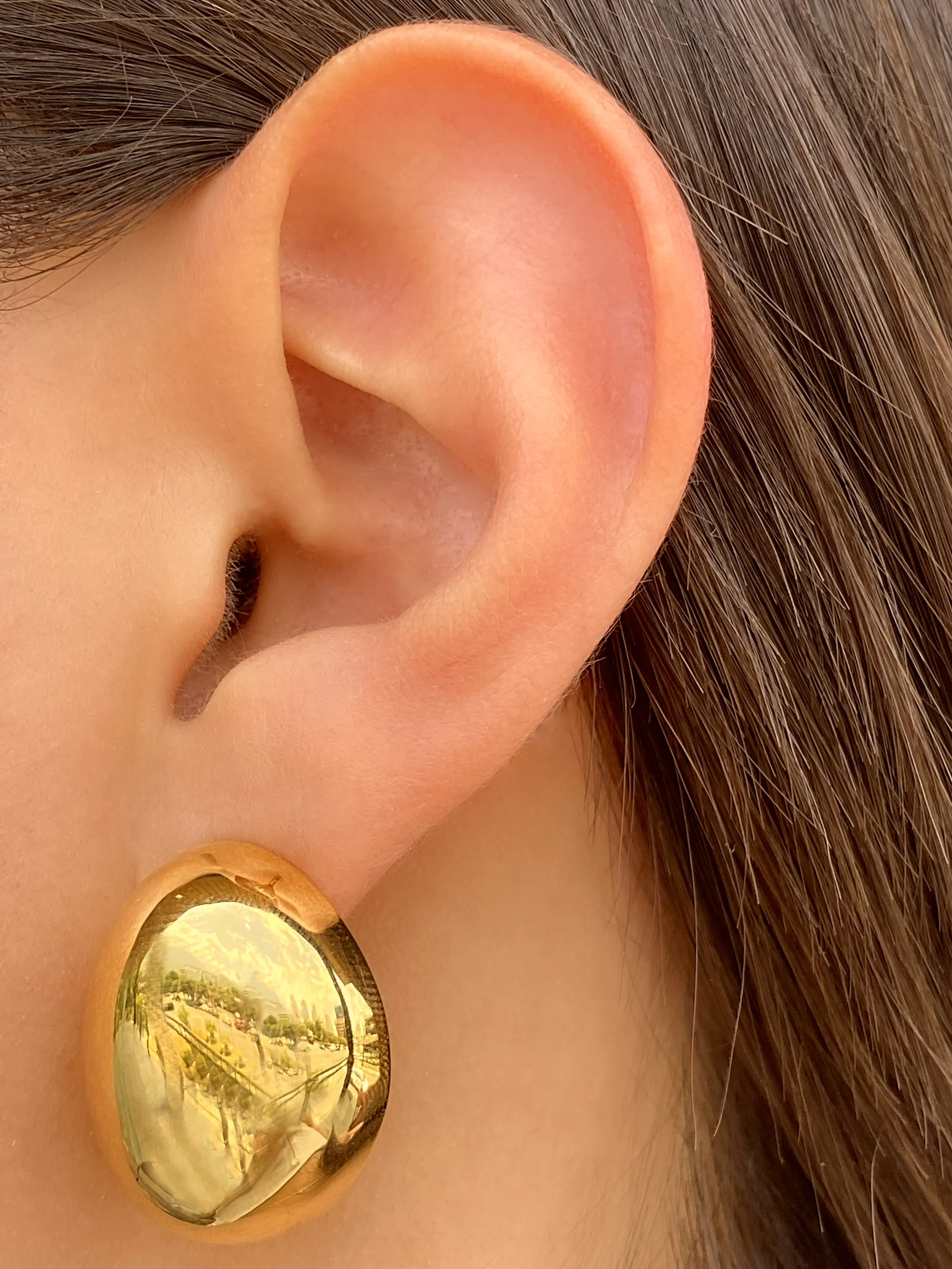 Par Arete Ovalado Grueso