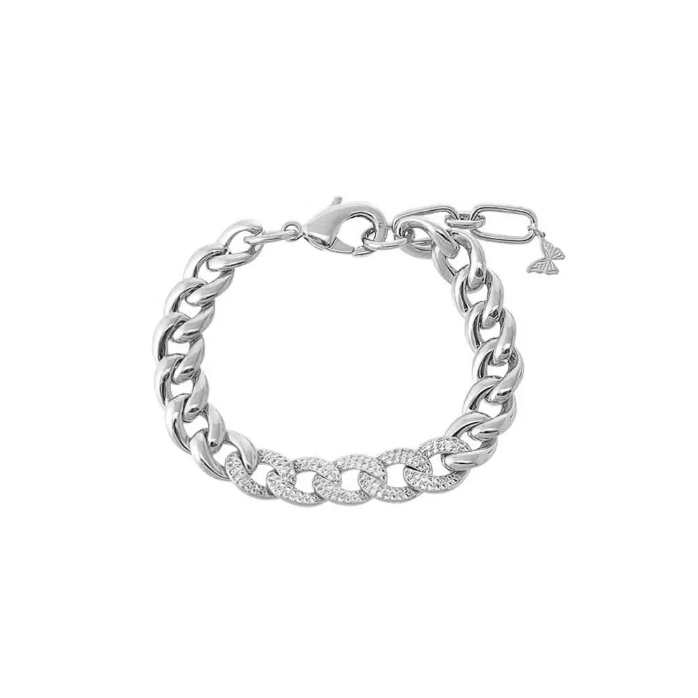 Pave Accented Chunky Cuban Link Bracelet