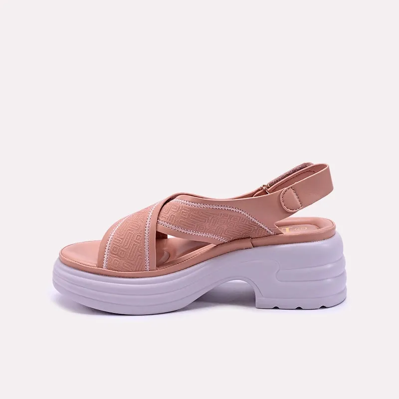 Peach Chunky Casual Sandals 0421384
