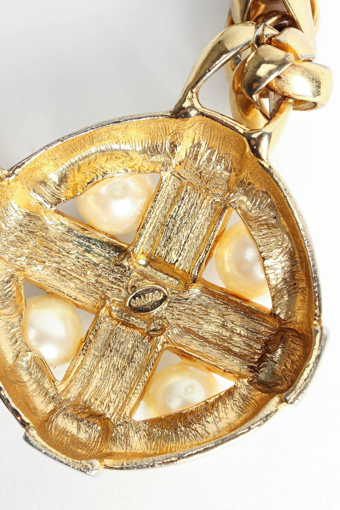 Pearl Rhinestone Chunky Necklace