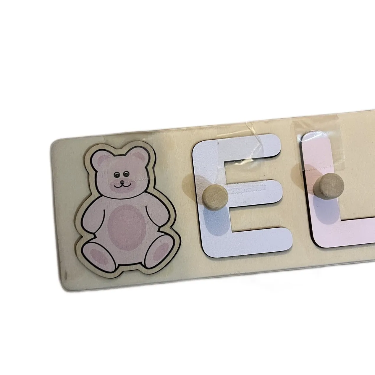 Personalised  Name Wooden Puzzle with Pegs - ELSA