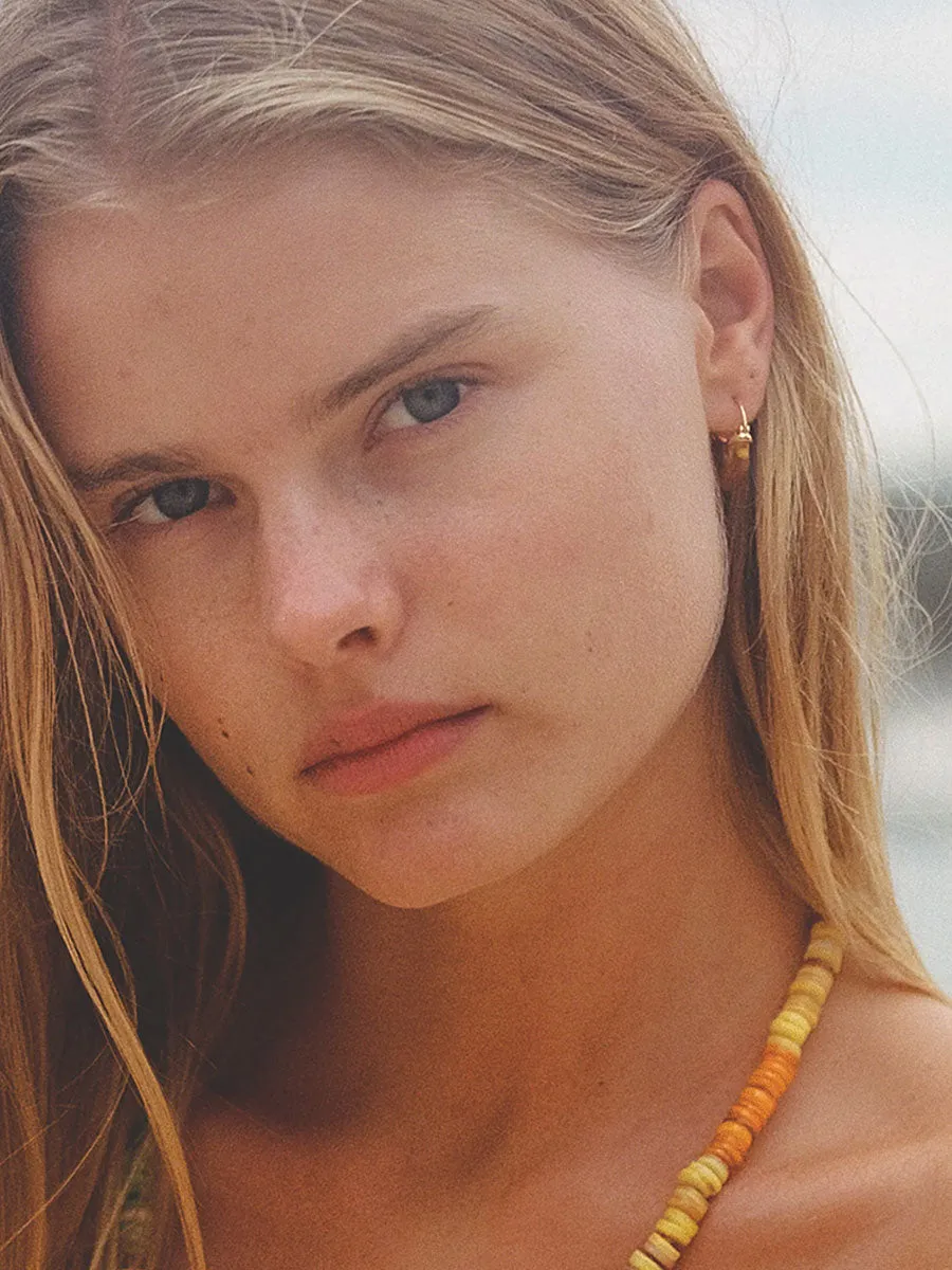 Petit Swell Hoops - Amber