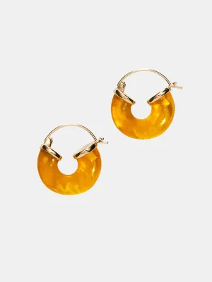 Petit Swell Hoops - Amber