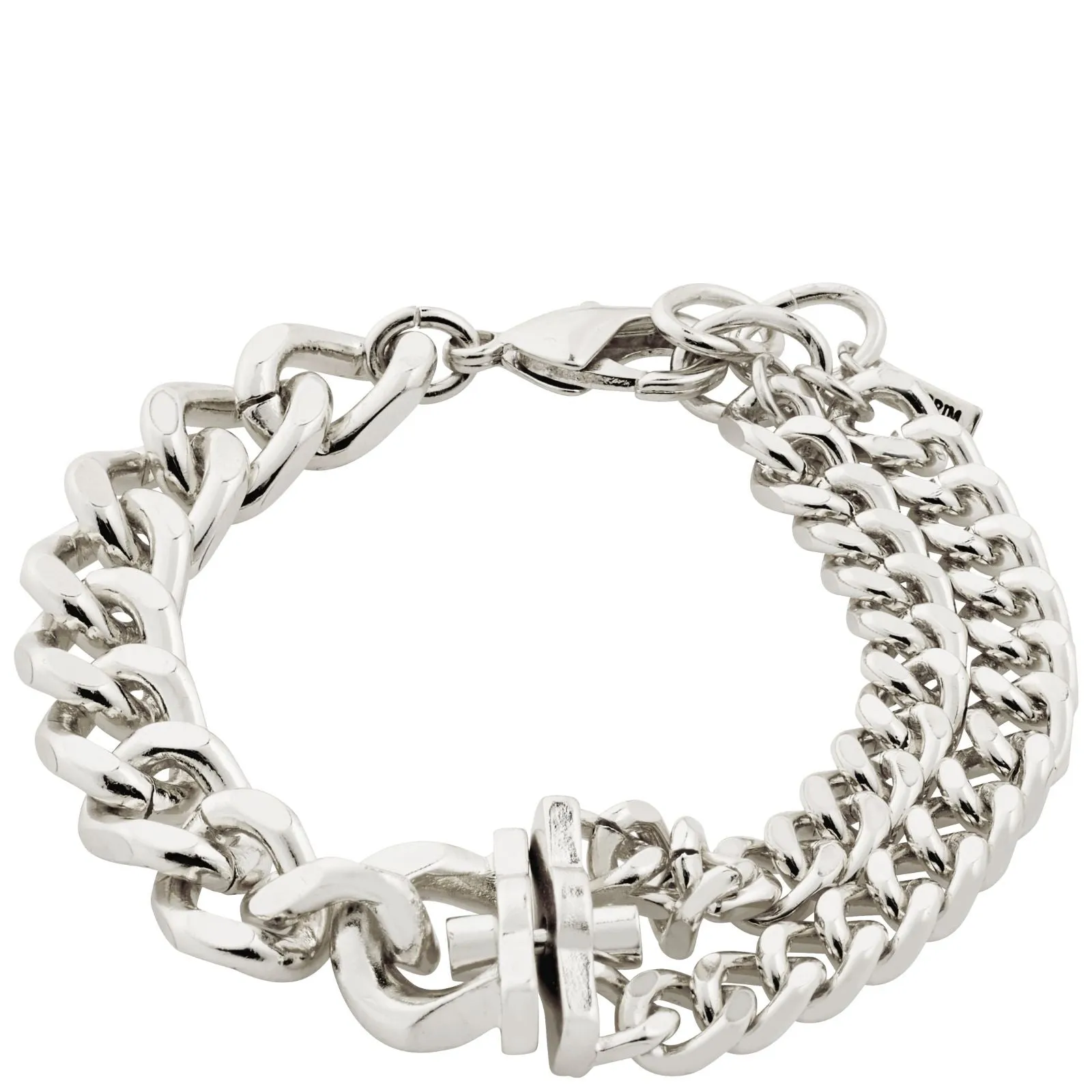 Pilgrim Friends Chunky Curb Chain Silver Bracelet