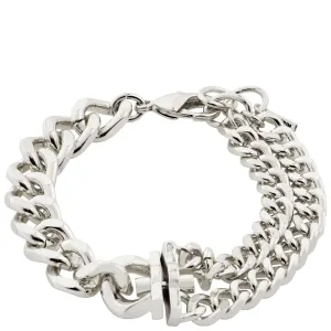 Pilgrim Friends Chunky Curb Chain Silver Bracelet