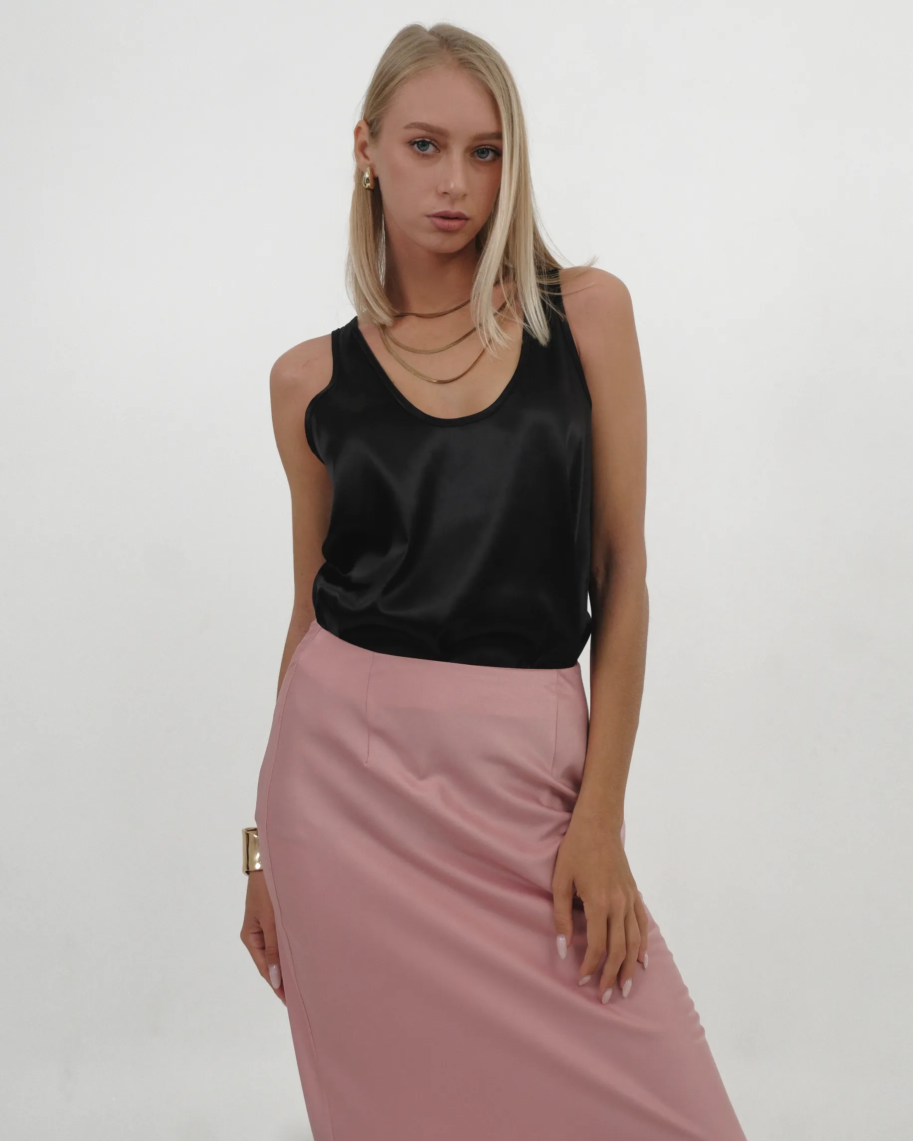 PINK LONG SKIRT