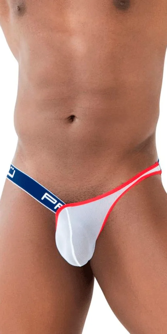 Ppu 2308 One Side Mesh Jockstrap Blue