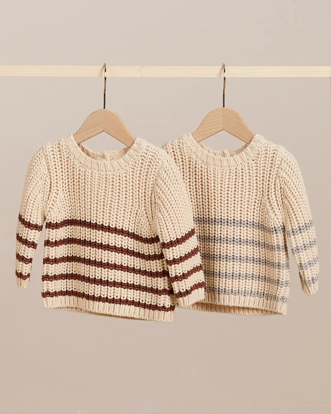 QUINCY MAE Organic Rex Sweater || Cranberry Stripe