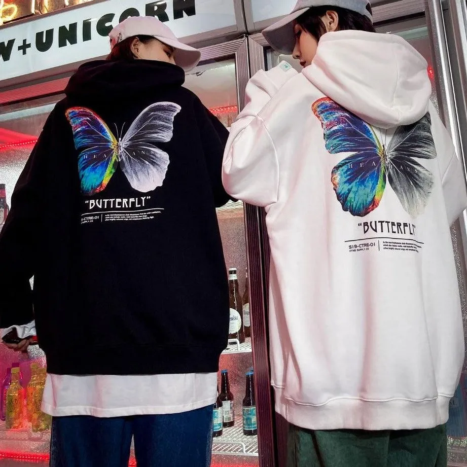 "BUTTERFLY" Sweat-shirt noir Hoodie à capuche - URB1™