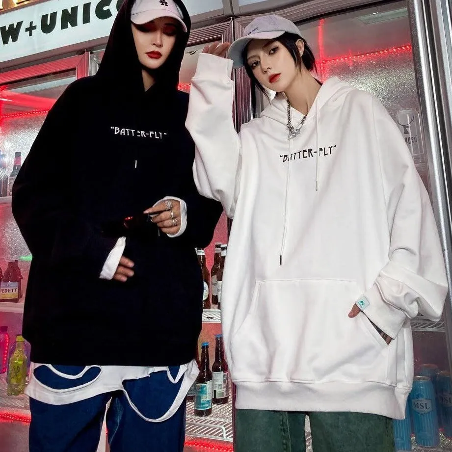 "BUTTERFLY" Sweat-shirt noir Hoodie à capuche - URB1™