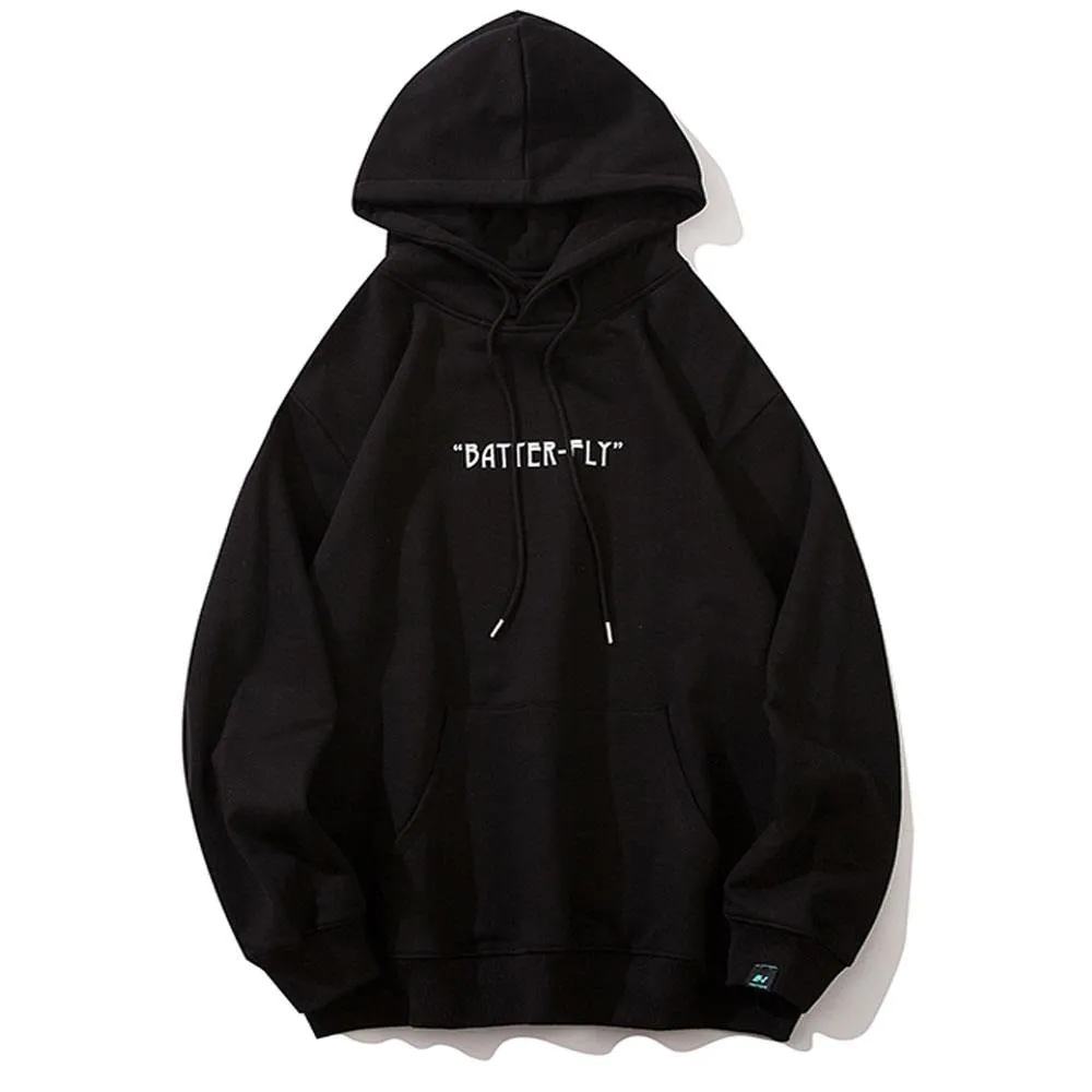 "BUTTERFLY" Sweat-shirt noir Hoodie à capuche - URB1™
