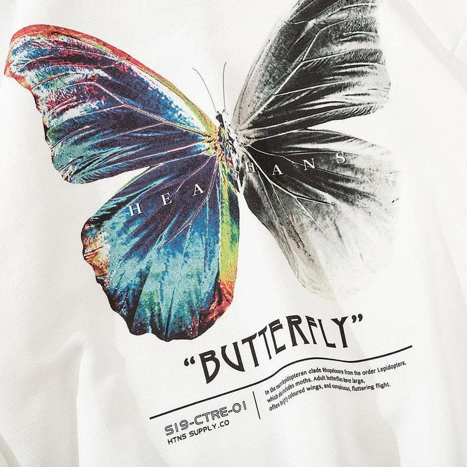 "BUTTERFLY" Sweat-shirt noir Hoodie à capuche - URB1™