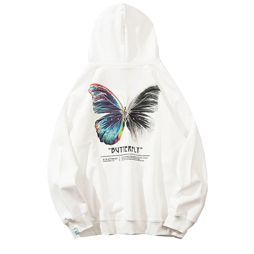 "BUTTERFLY" Sweat-shirt noir Hoodie à capuche - URB1™