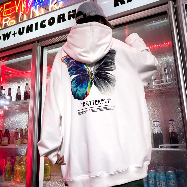"BUTTERFLY" Sweat-shirt noir Hoodie à capuche - URB1™