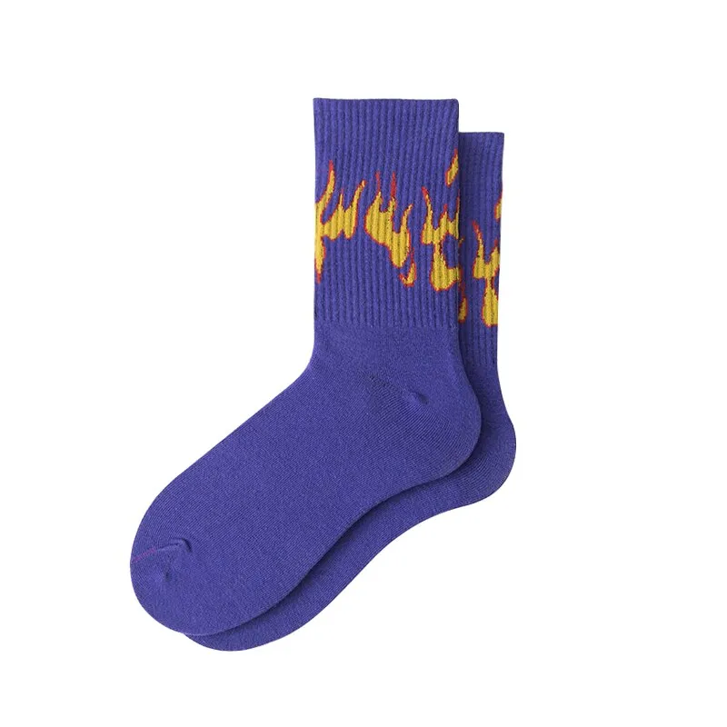 "FLAME" Chaussettes Montantes Rose streetwear - URB1™