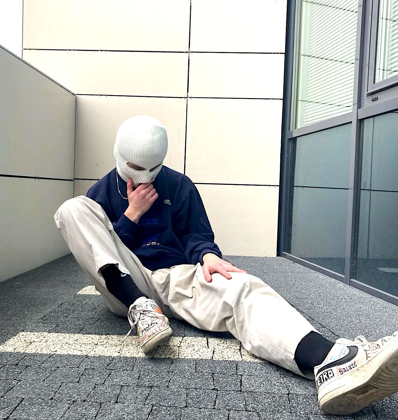"HOODED" CAGOULE 3 TROUS BLANC - URB1™