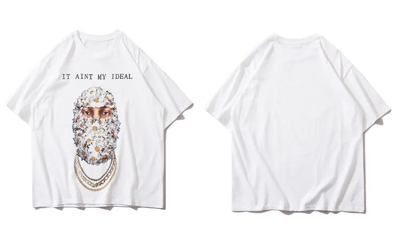"IDEAL" T-shirt Oversize Gris Imprimé - URB1™