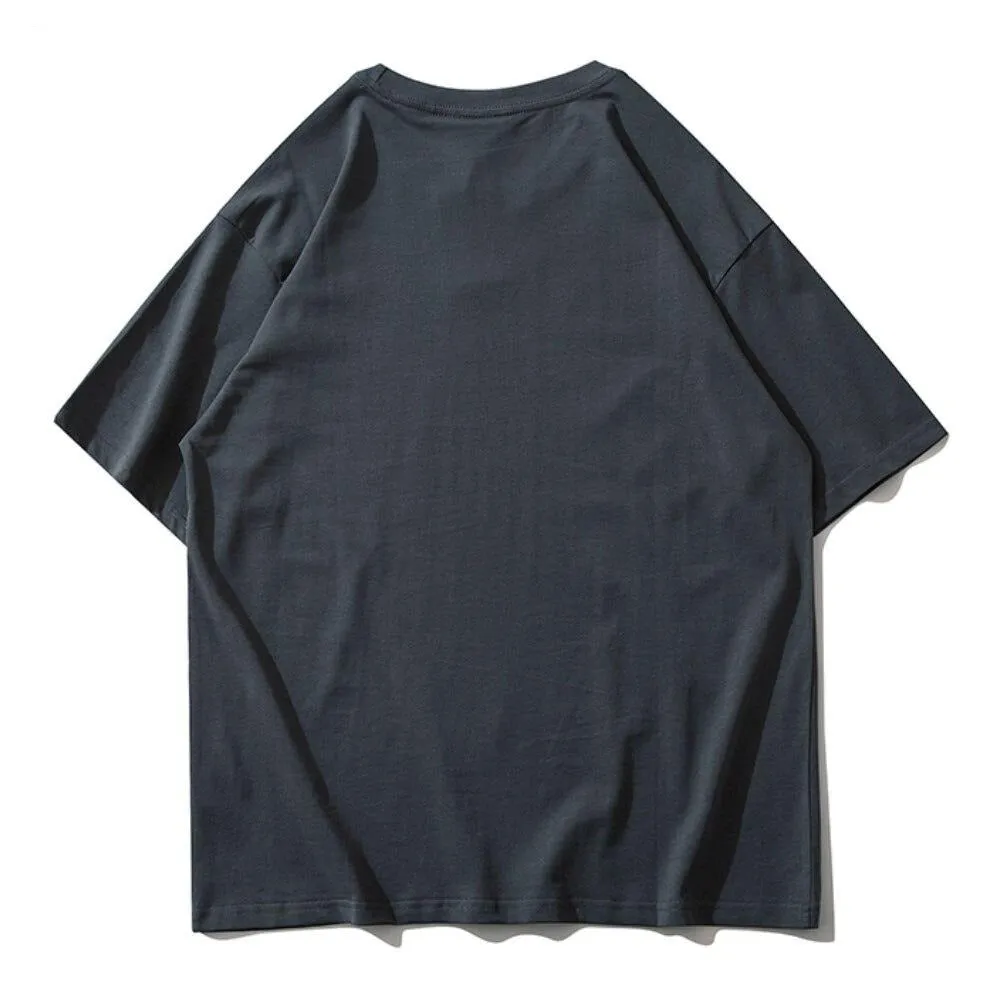 "IDEAL" T-shirt Oversize Gris Imprimé - URB1™