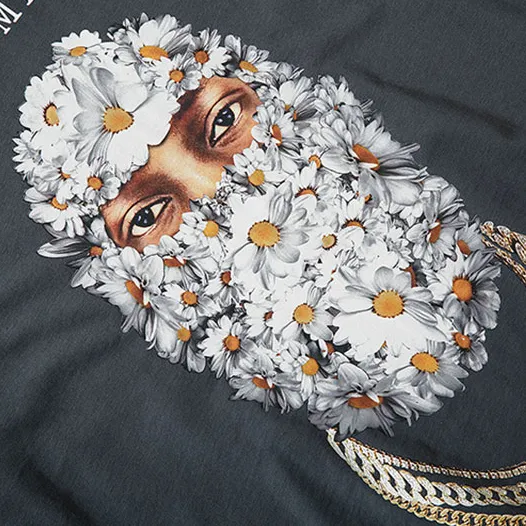 "IDEAL" T-shirt Oversize Gris Imprimé - URB1™