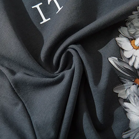 "IDEAL" T-shirt Oversize Gris Imprimé - URB1™