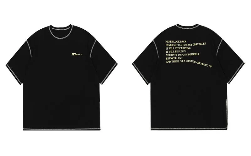 "MIUI-T" T-shirt Oversize Beige Imprimé - URB1™