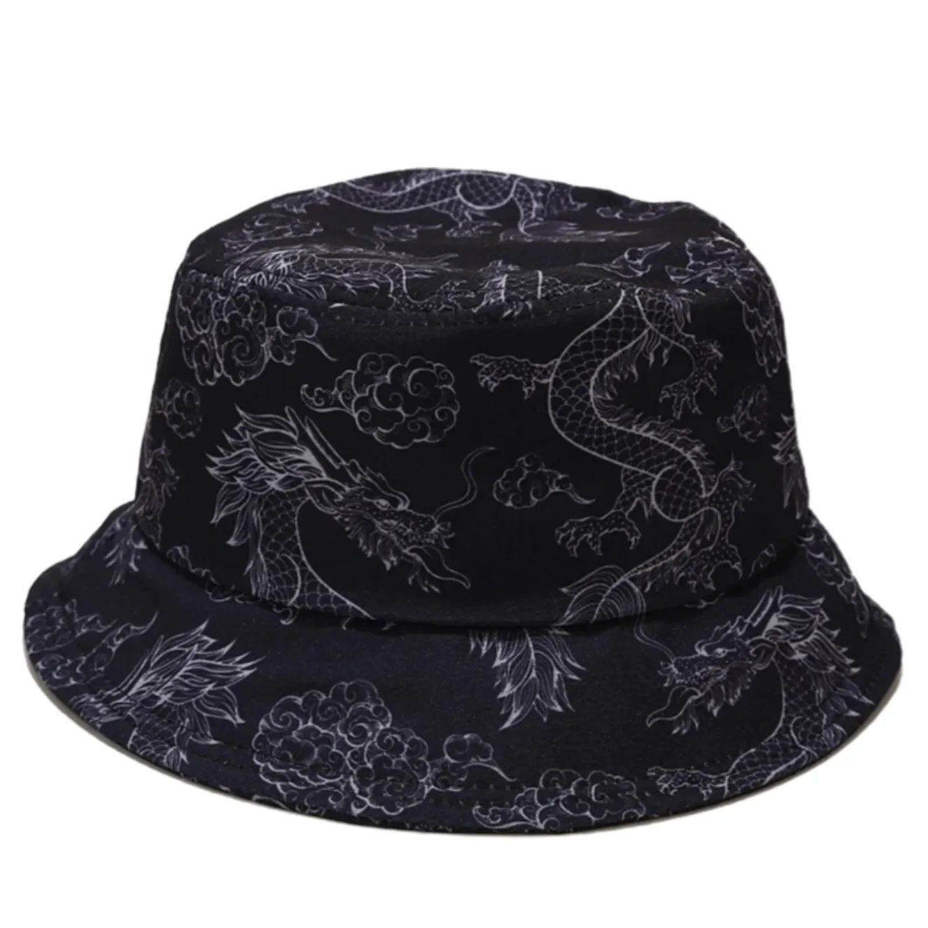 "NUAGES" Chapeau Bob Bleu et Blanc Imprimé - URB1™