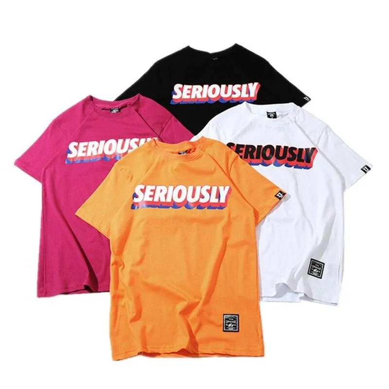 "SERIOUSLY" T-shirt Orange Oversize-streetwear - URB1™