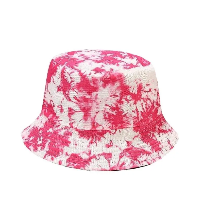"TIE AND DYE" Chapeau Bob Imprimé Blanc Bleu Violet - URB1™
