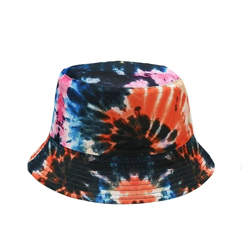 "TIE AND DYE" Chapeau Bob Imprimé Blanc Bleu Violet - URB1™