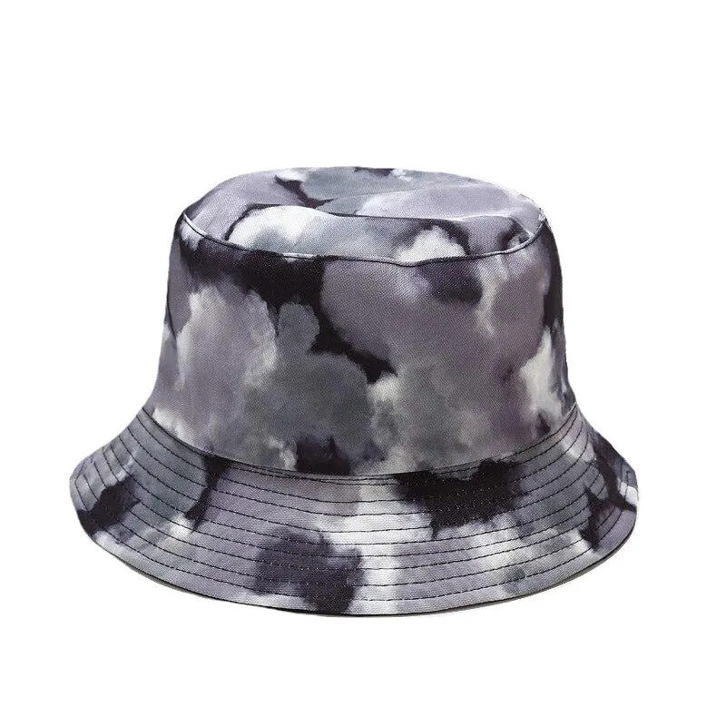 "TIE AND DYE" Chapeau Bob Imprimé Blanc Bleu Violet - URB1™