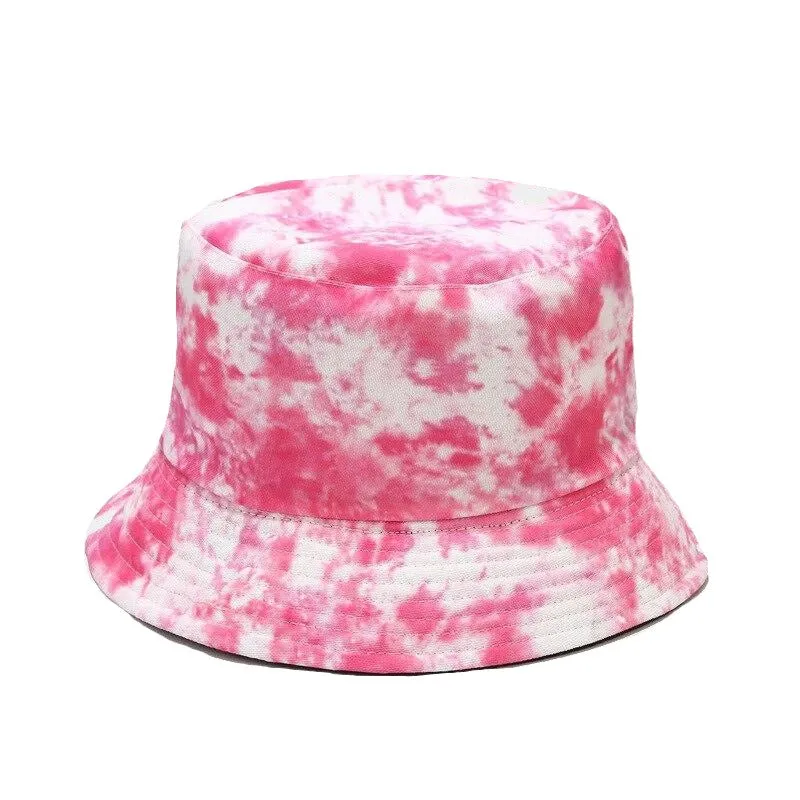 "TIE AND DYE" Chapeau Bob Imprimé Blanc Bleu Violet - URB1™