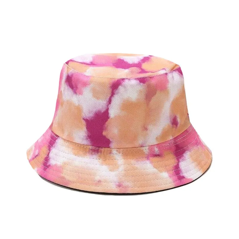 "TIE AND DYE" Chapeau Bob Imprimé Blanc Bleu Violet - URB1™