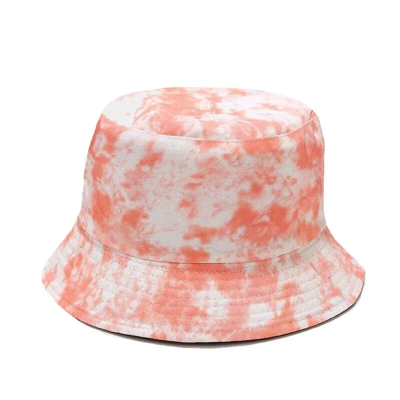 "TIE AND DYE" Chapeau Bob Imprimé Blanc Bleu Violet - URB1™