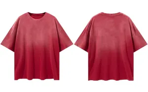 "Tie and dye" T-shirt Oversize Streetwear Rouge - URB1™