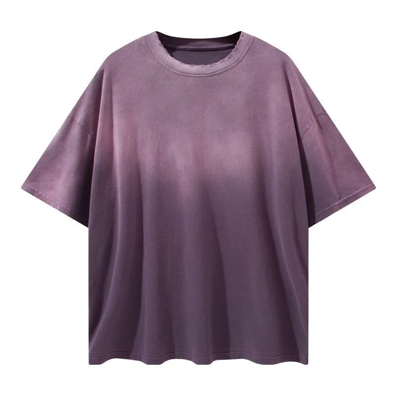 "Tie and dye" T-shirt Oversize Streetwear Rouge - URB1™