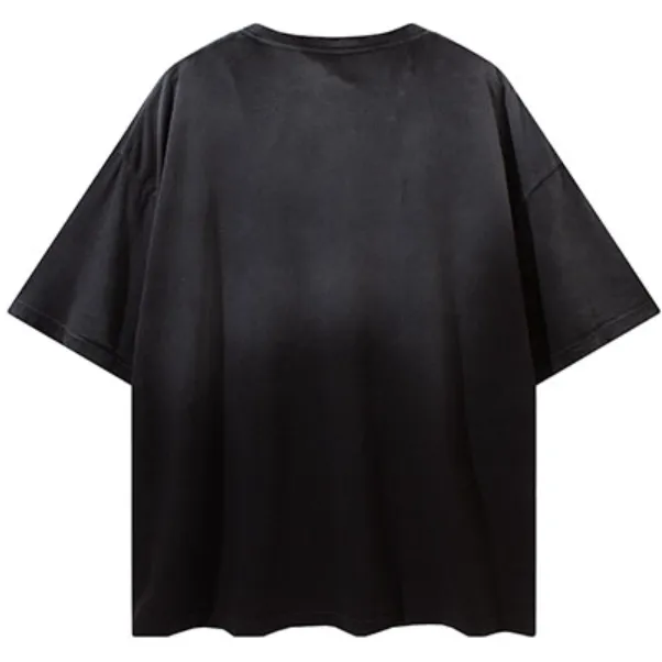 "Tie and dye" T-shirt Oversize Streetwear Rouge - URB1™