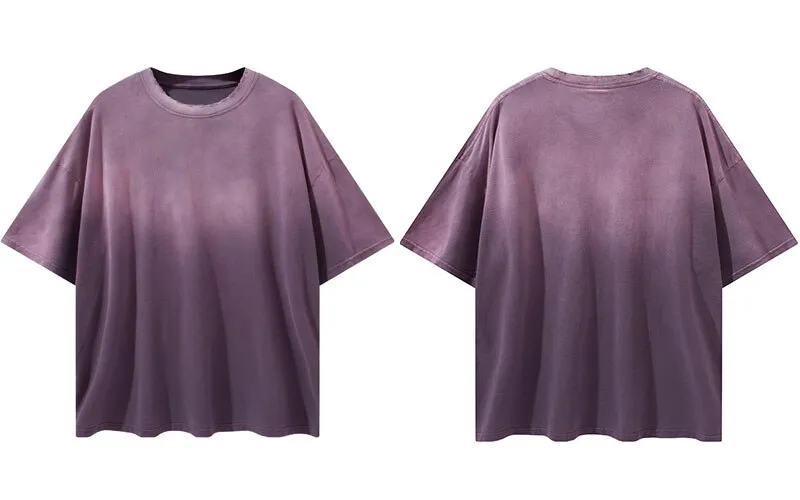 "Tie and dye" T-shirt Oversize Streetwear Rouge - URB1™