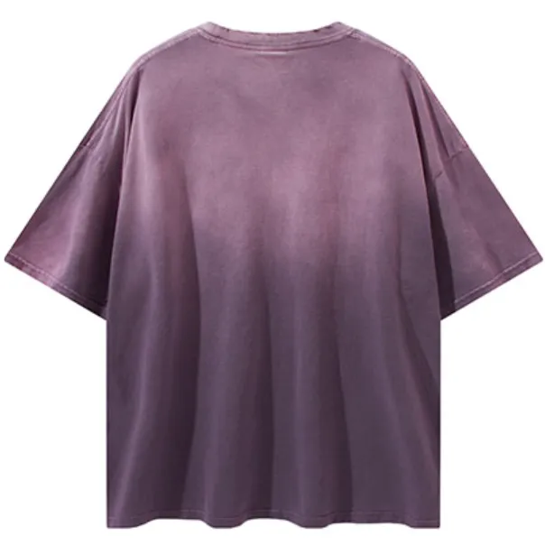 "Tie and dye" T-shirt Oversize Streetwear Rouge - URB1™