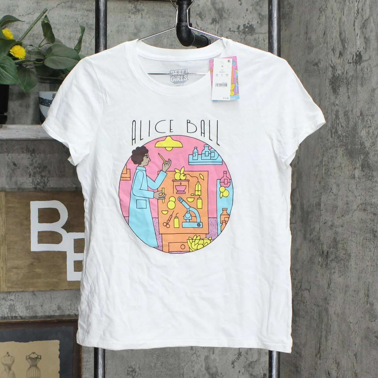 Rebel Girls Women's Alice Ball Short Sleeve Graphic T-Shirt Tee