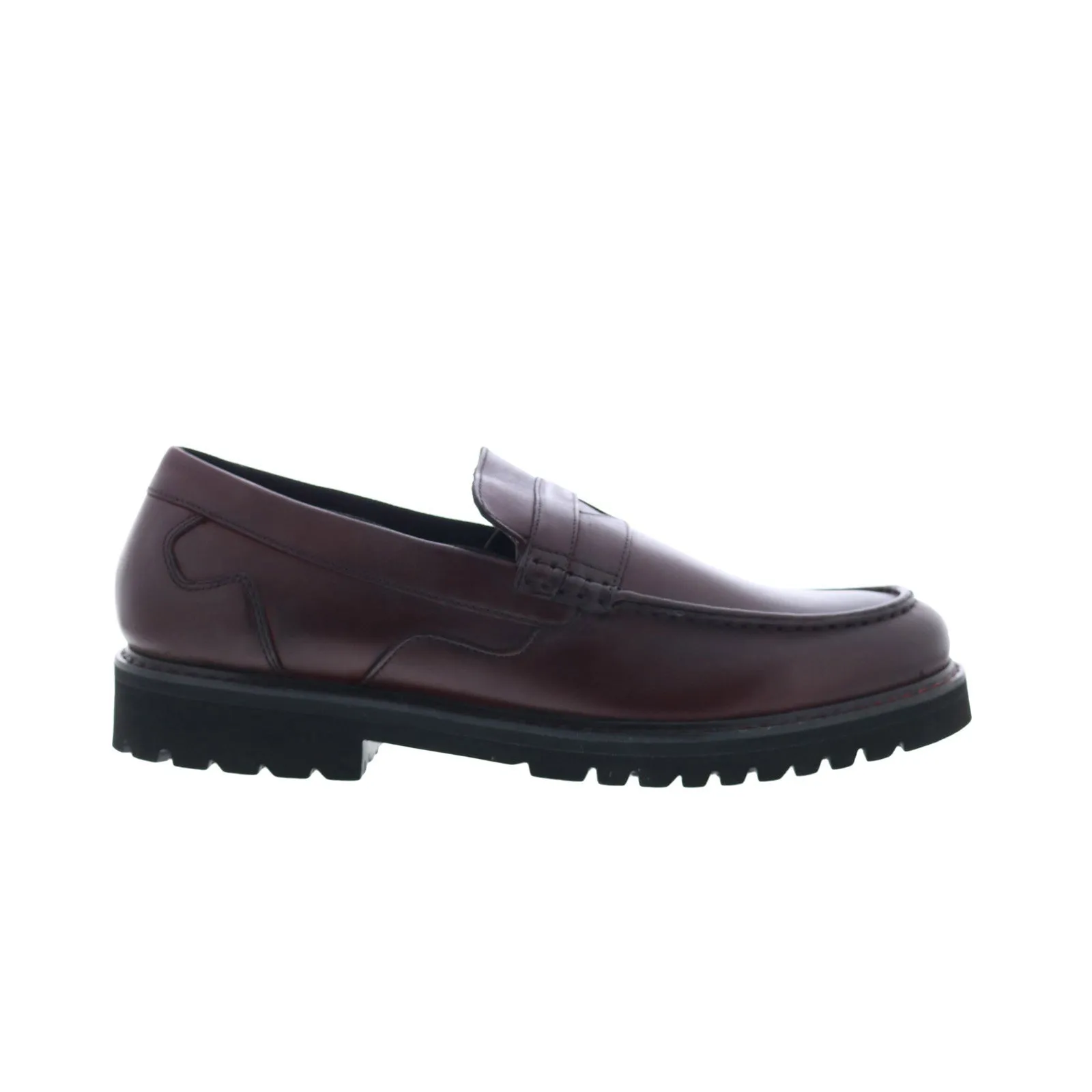 Rockport Maverick Penny CJ3773 Mens Burgundy Wide Loafers & Slip Ons Shoes