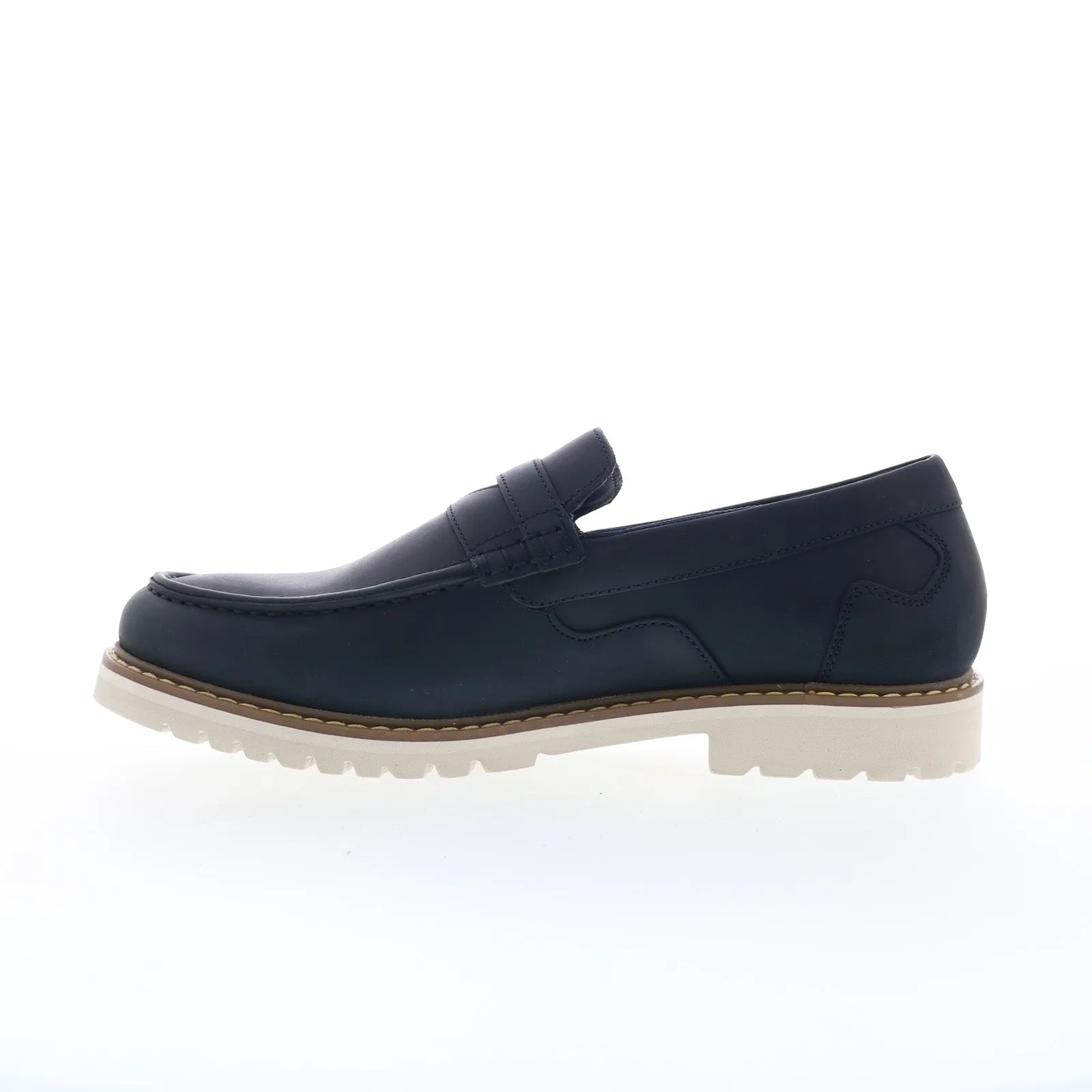 Rockport Maverick Penny CJ3842 Mens Blue Wide Loafers & Slip Ons Penny Shoes