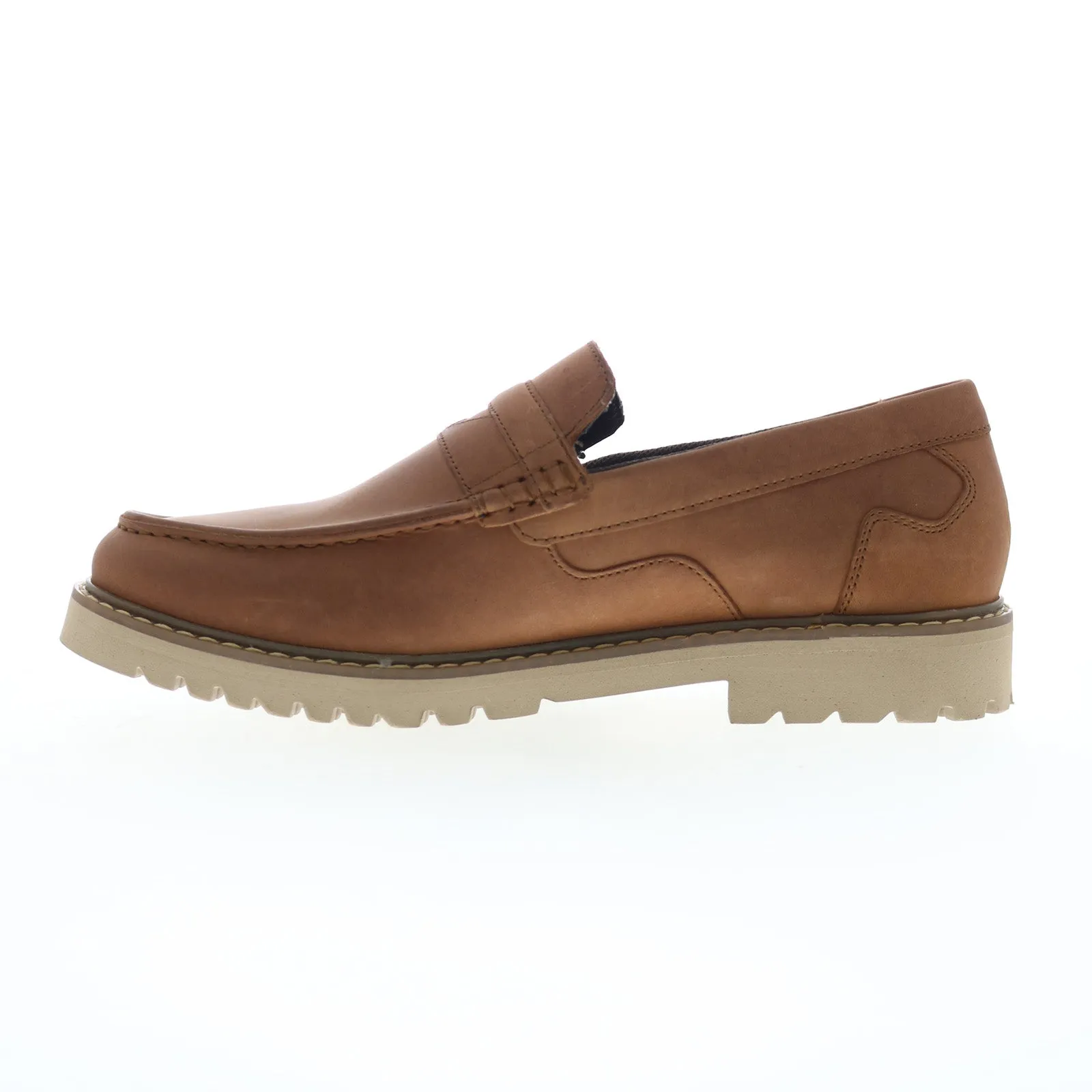 Rockport Maverick Penny Mens Brown Wide Loafers & Slip Ons Penny Shoes