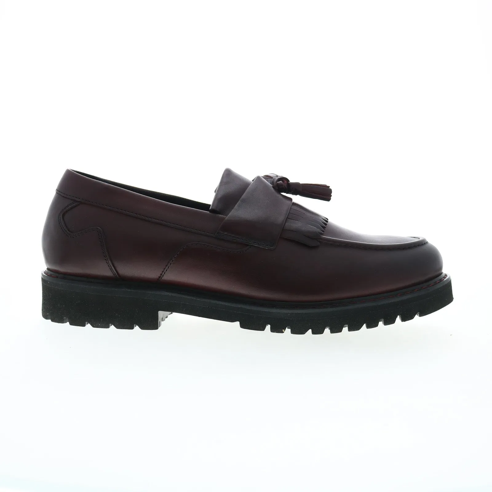 Rockport Maverick Tassel Mens Burgundy Wide Loafers Casual Shoes