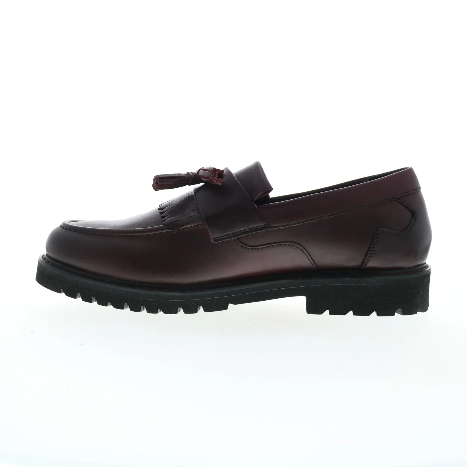 Rockport Maverick Tassel Mens Burgundy Wide Loafers Casual Shoes