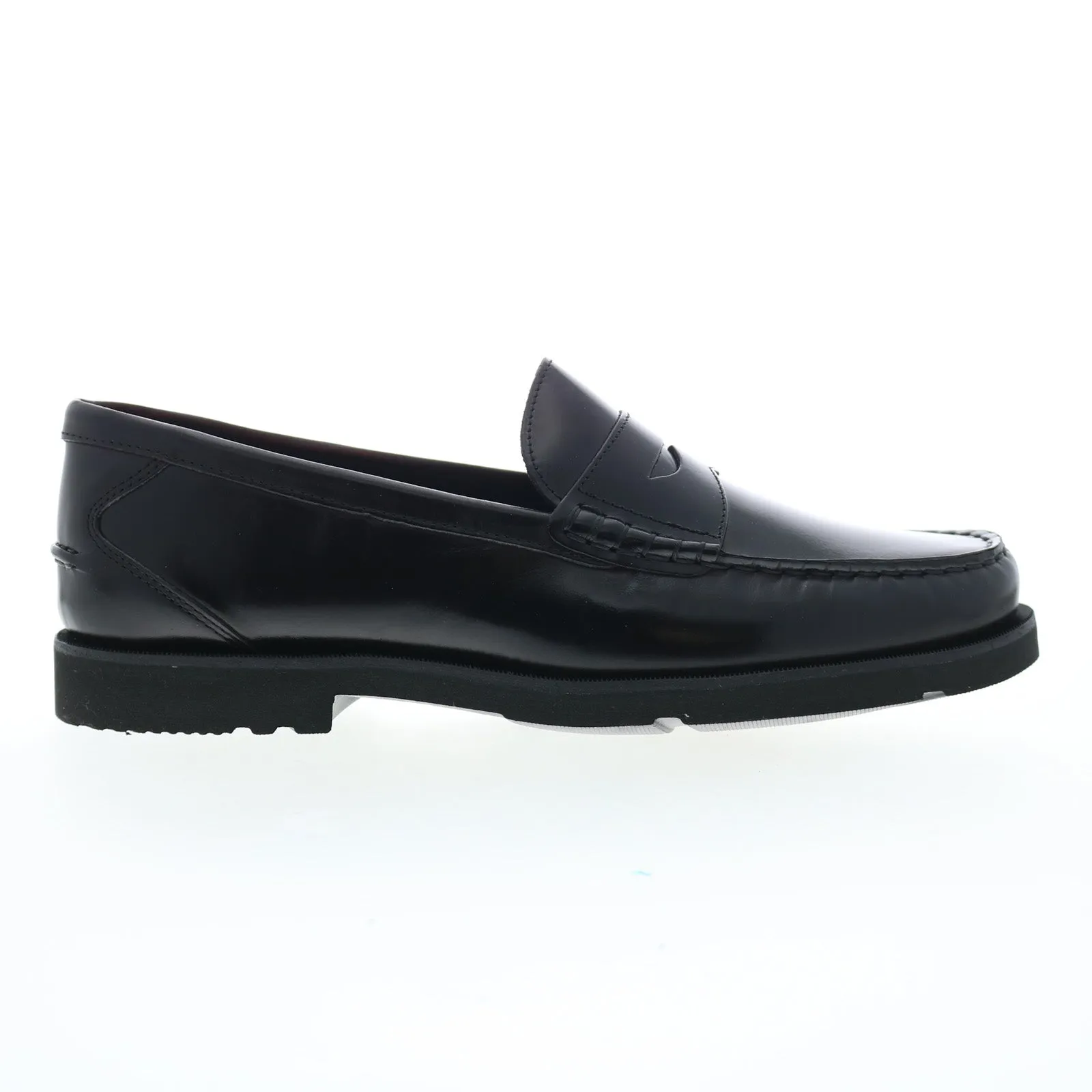 Rockport Modern Prep Penny Mens Black Wide Loafers & Slip Ons Penny Shoes