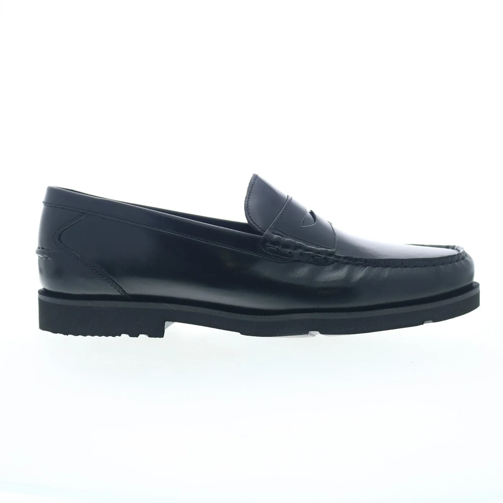 Rockport Modern Prep Penny Mens Black Wide Loafers & Slip Ons Penny Shoes