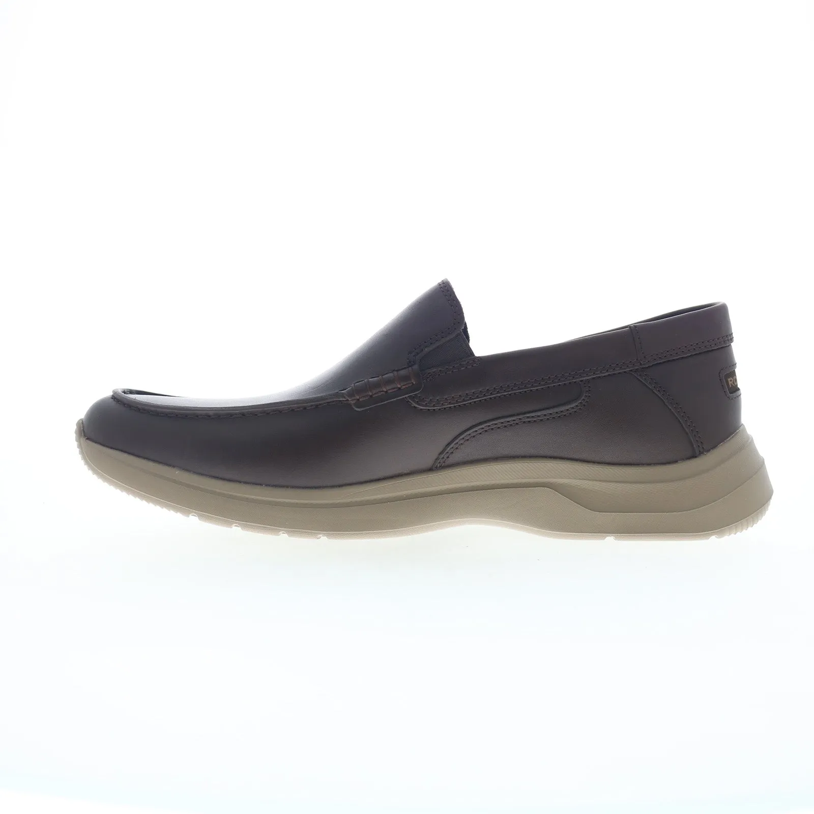 Rockport Patterson Moc Toe Slip On Mens Brown Wide Loafers Casual Shoes
