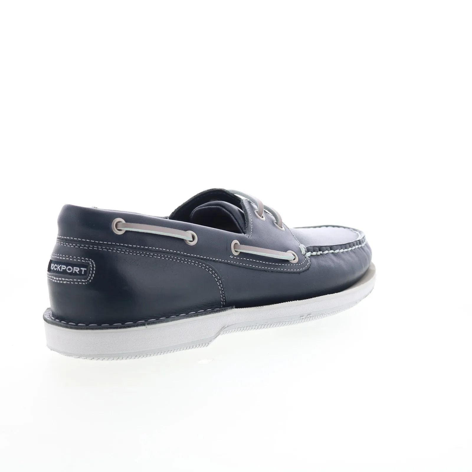 Rockport Perth CI8402 Mens Blue Wide Slip On Loafers & Slip Ons Boat Shoes