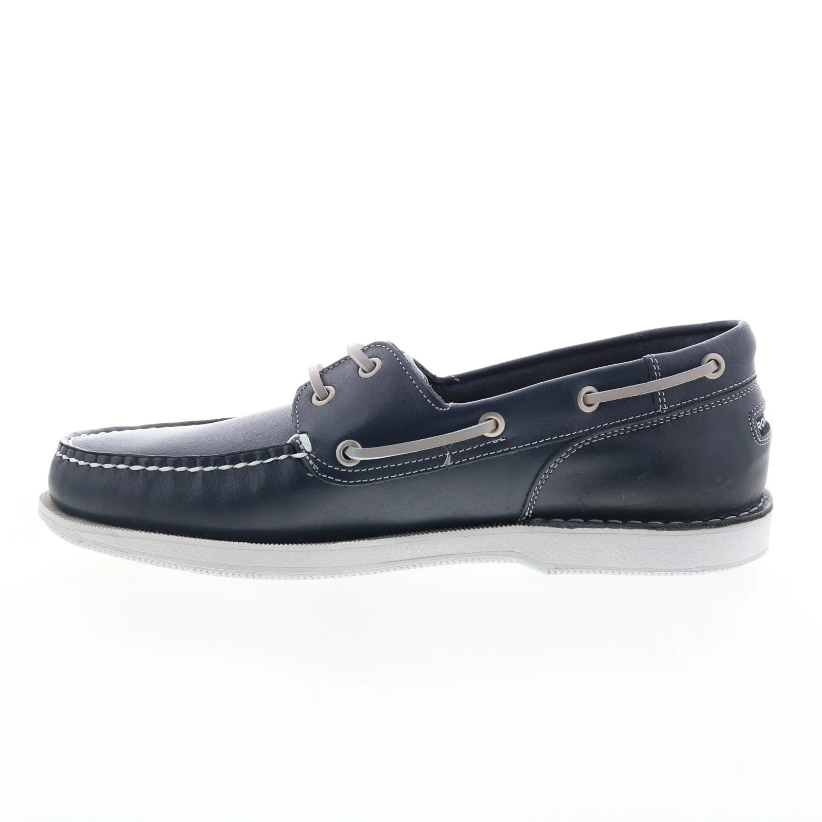 Rockport Perth CI8402 Mens Blue Wide Slip On Loafers & Slip Ons Boat Shoes