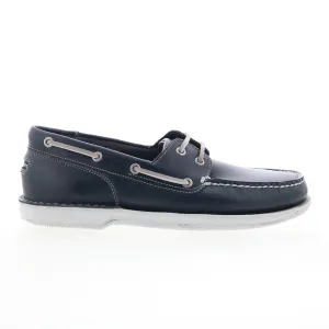 Rockport Perth CI8402 Mens Blue Wide Slip On Loafers & Slip Ons Boat Shoes